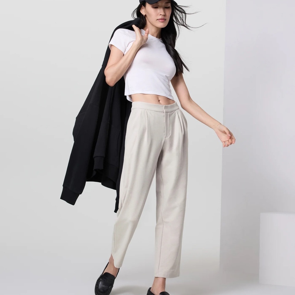 Vuori Cream Wide Leg Pants